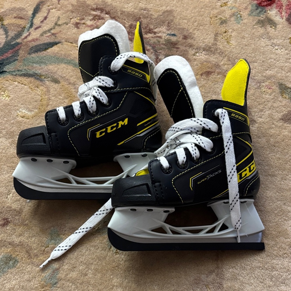 CCM Black and Yellow Youth Hockey Skates